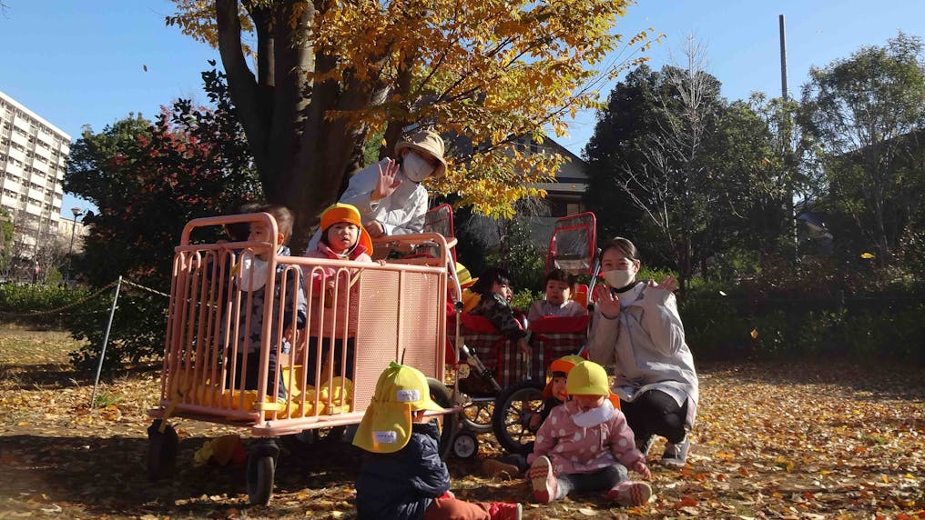 近くに大きな公園があり自然環境に恵まれた保育園