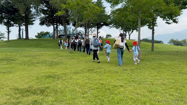 松組親子遠足(7月2日、木島平村やまびこの丘公園)