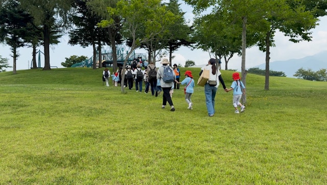 松組親子遠足(7月2日、木島平村やまびこの丘公園)