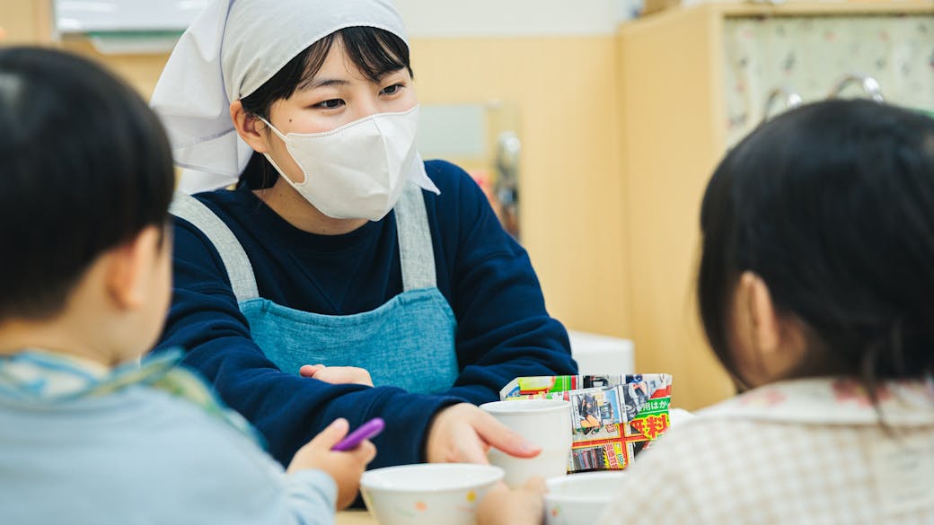 乳児クラスは担当制保育を実施します
