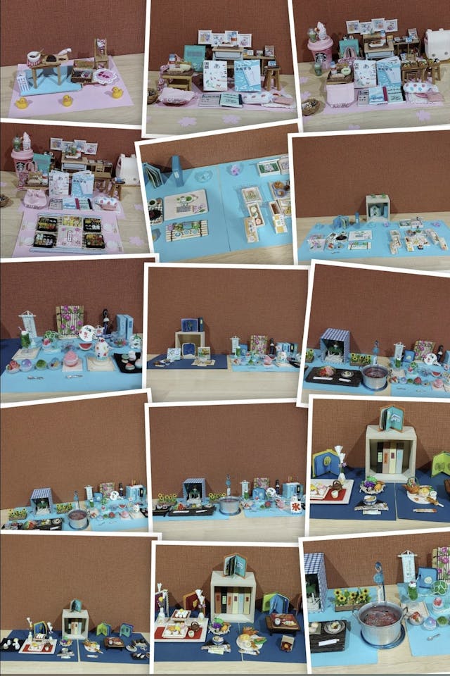 せたがやこころ保育園の玄関に飾った季節ごとのミニチュアダイジェスト