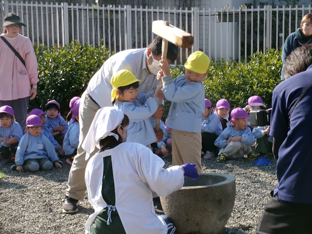 餅つきをしました！