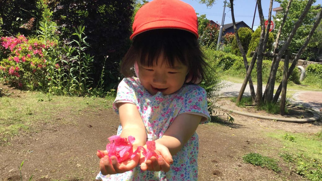 自然と花に囲まれている環境