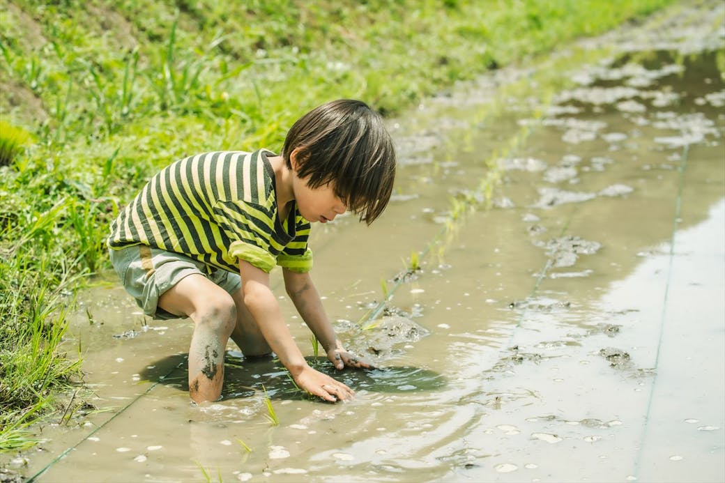 子どもの五感を刺激するどろんこ遊び