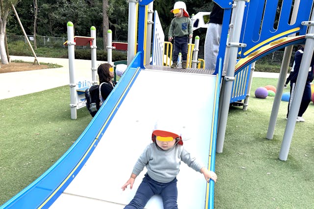 1・2歳児のおしゃら探検隊は、萩山公園にいきました