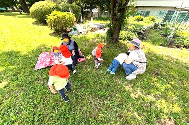 日陰で爽やかな風を感じました。