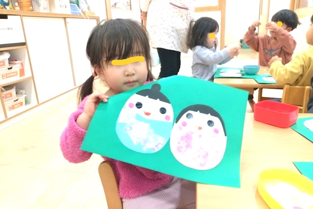 おひなさまを作りました