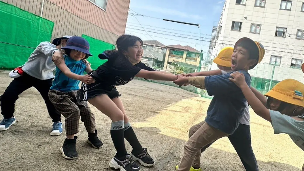 園庭ではお外遊びも