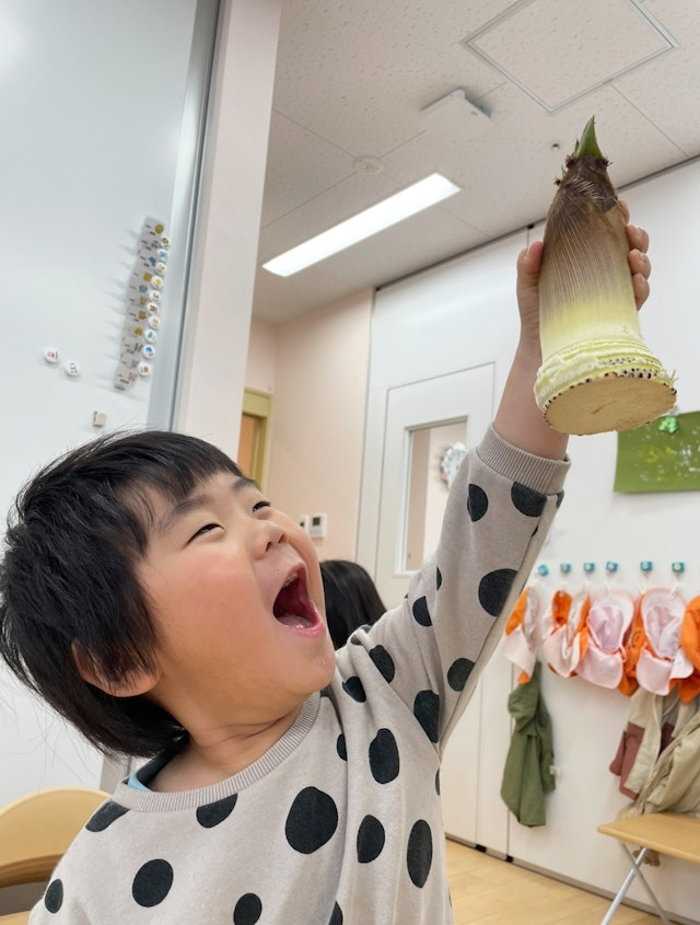 たけのこご飯をつくったよ！　4歳児クラス