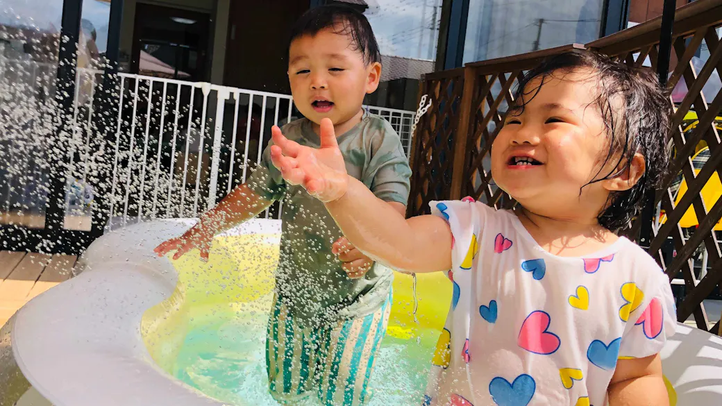 お水遊び　楽しいっっ！