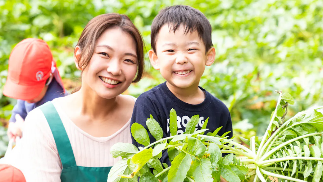 自慢の畑で食育も充実！！