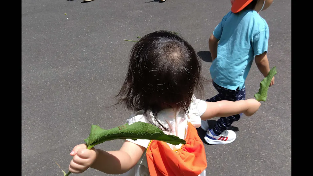保育園前のお庭