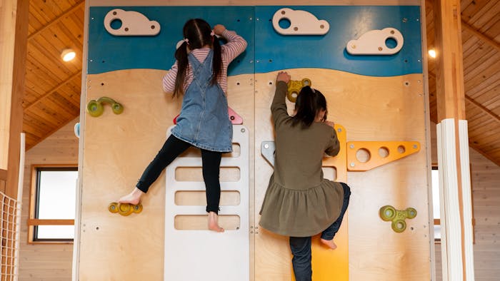 充実した室内向け大型遊具