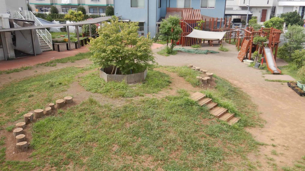 広々とした園庭と豊かなあそび場