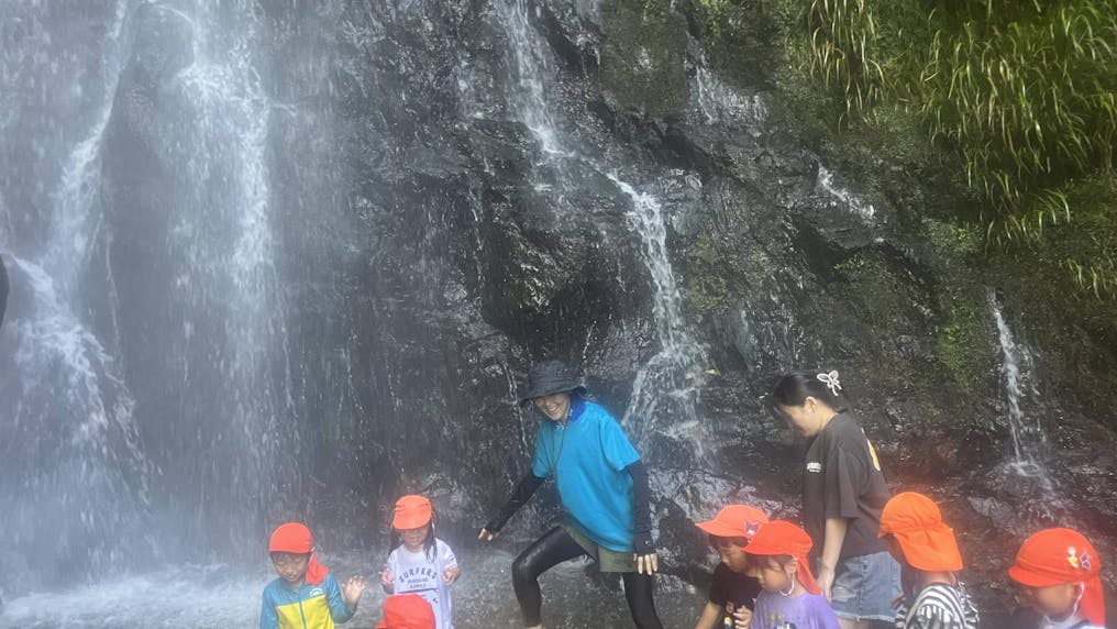 清水の滝あそび、干潟あそび、野菜づくり…、体験活動がいっぱい