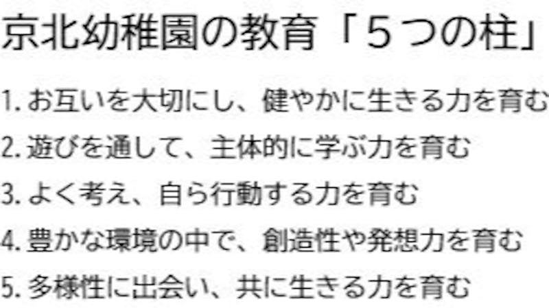 東洋大学附属京北幼稚園の保育理念・方針