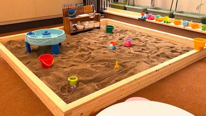 砂場も完成