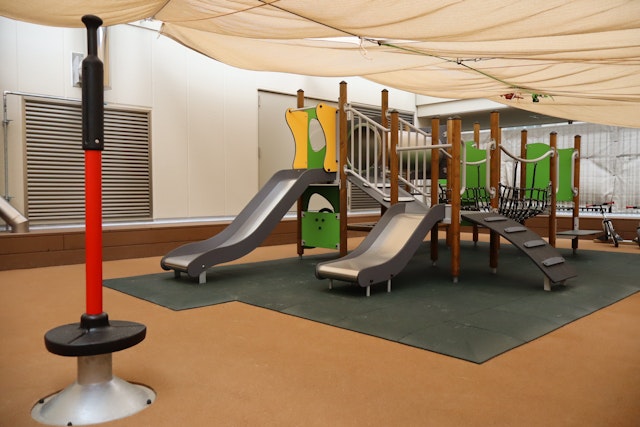 屋上の園庭大型遊具について