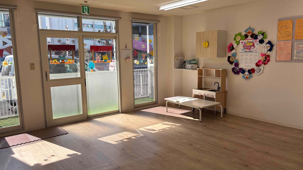 日当たりが良く気持ちのいい保育室