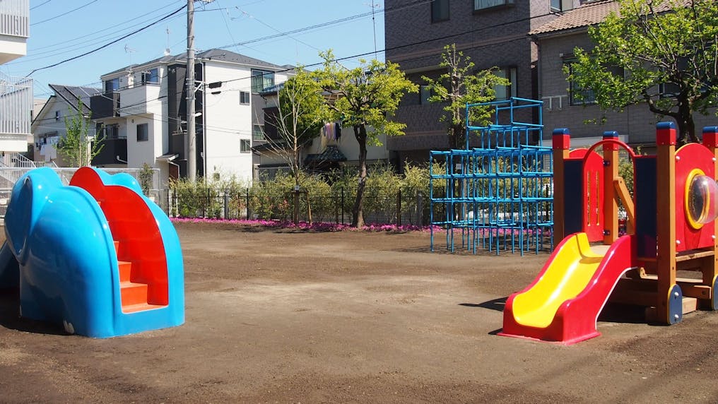 のびのび遊べる園庭