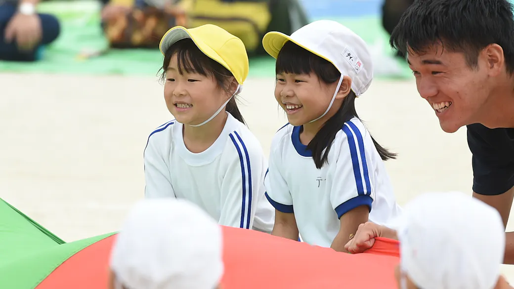 英語遊び・身体遊び・幼児体育・リトミックを楽しんでいます。